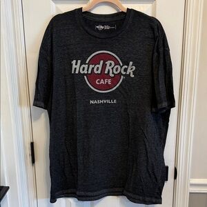 Hard Rock Cafe Nashville Men's Burnout Logo Tee Sz XXL